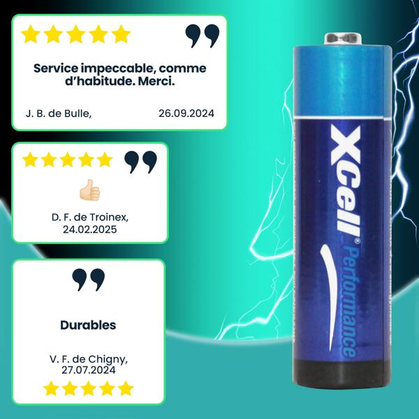 Lot de 20 piles AAA/AA (Micro/Mignon), LR03, LR06, alcalines, 1,5 V