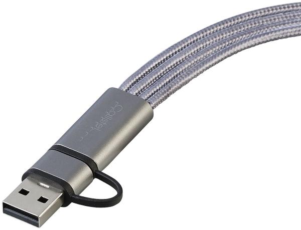 8in1 Charging & Data Cable USB-C/A to USB-C/Micro USB/Lightning, 30 cm, 3A