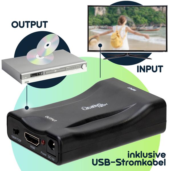 Scart zu HDMI Konverter / Adapter, 720p / 1080