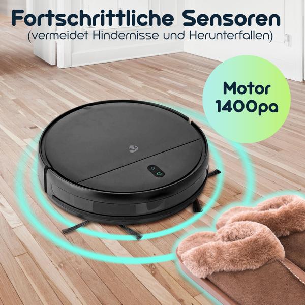 SmartLife Reinigungsroboter, Saugroboter mit Spot-Modus, Wi-Fi, Android / iOS