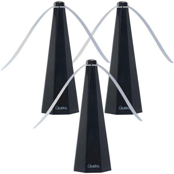 3er-Set Mobiler 2-Flügel Insektenvertreiber Batterie & USB: Sanfte, effektive Fliegenabwehr für Tisch & unterwegs, flexibel beim Essen & Outdoor