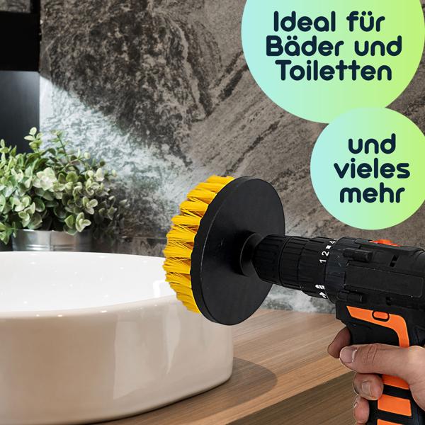 4er Reinigungsbürsten-Set für Akkuschrauber & Bohrmaschine