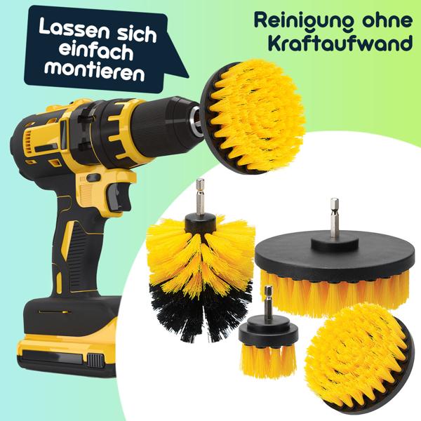4er Reinigungsbürsten-Set für Akkuschrauber & Bohrmaschine