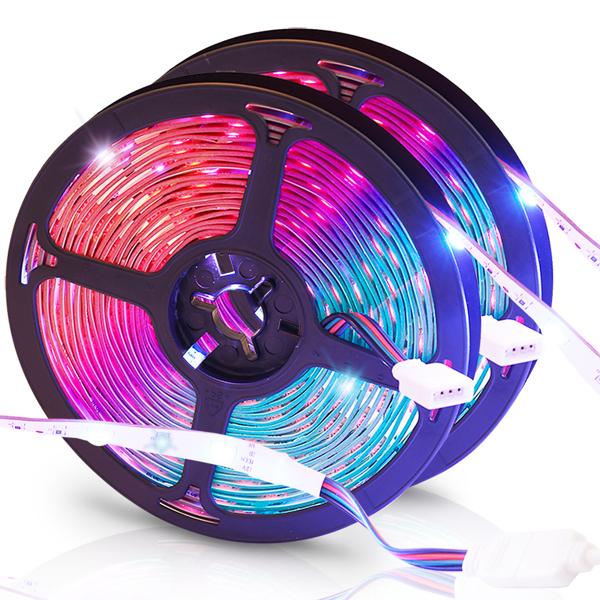 WLAN RGB LED strip with app and sound control, 5 m