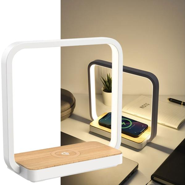 Wireless charging Qi charging station, bedside lamp LED, 5 watts