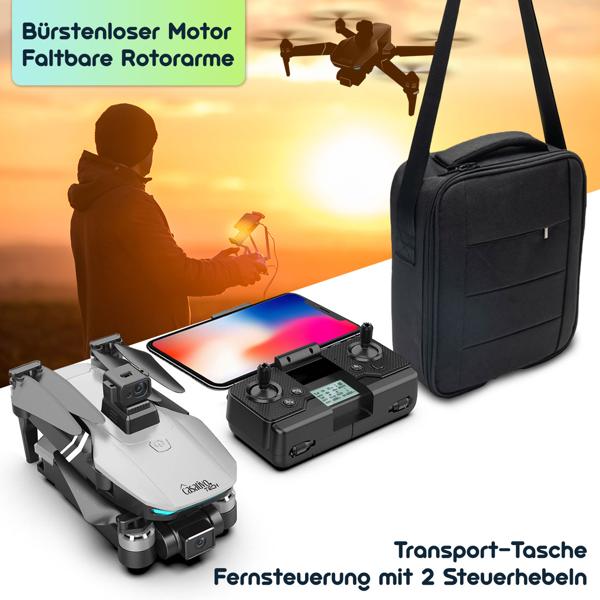 GPS-Drohne mit Full-HD-Kamera, faltbar, 3-Achsen-Gimbal, Auto-Follow, App