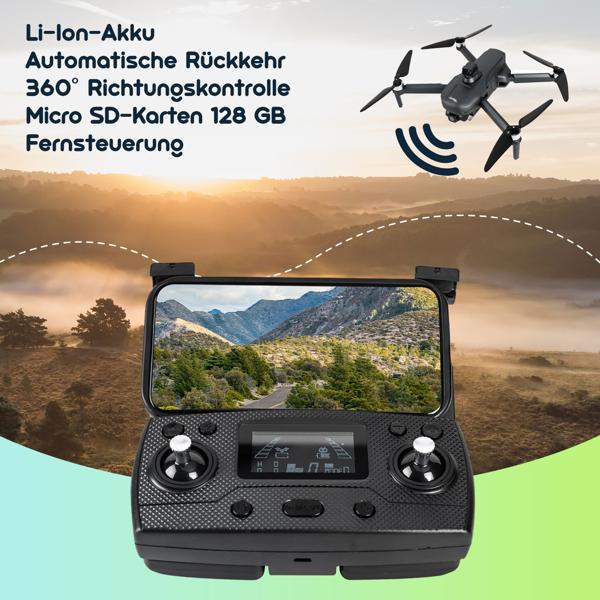 GPS-Drohne mit 4K-Kamera, faltbar, 360°-Abstandssensor, App