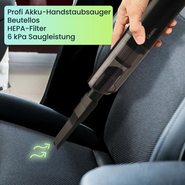 Profi Akku-Handstaubsauger mit HEPA-Filter, beutellos, 6 kPa, 120 W, USB