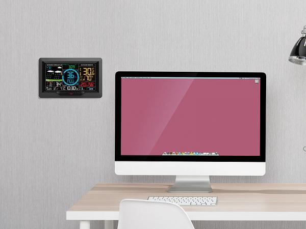 WLAN weather station set with XL color display, outdoor sensor, app, alarm clock