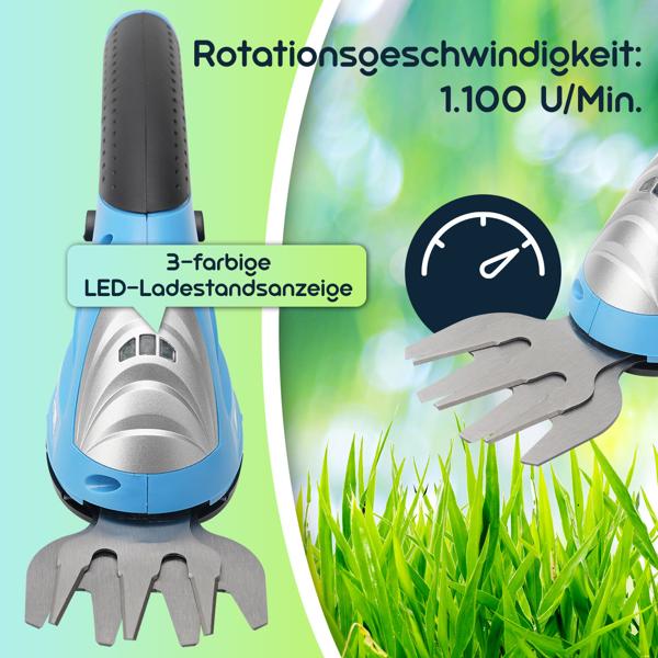 Gras- und Strauchschere, Li-Ion-Akku, 3,6 V, 1100 U/m