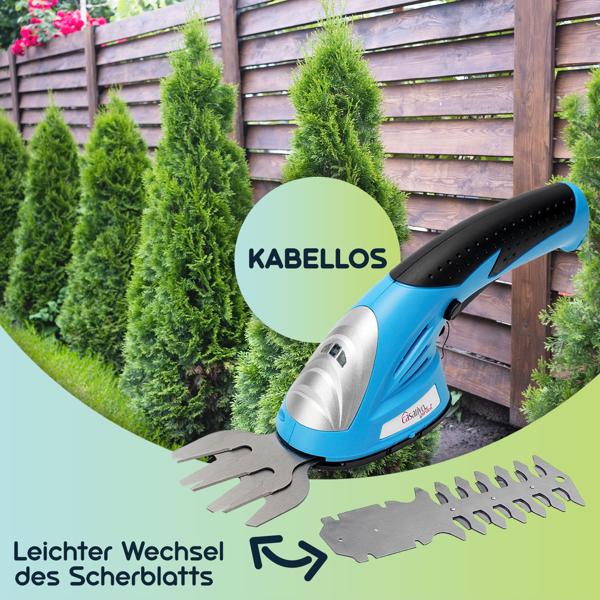 Gras- und Strauchschere, Li-Ion-Akku, 3,6 V, 1100 U/m