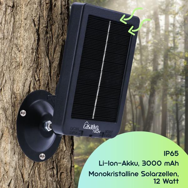 Kompakte Full-HD-Wildkamera mit Bewegungssensor und Nachtsicht inkl. Akku Solarpanel