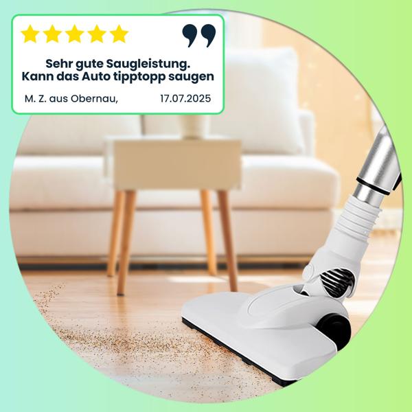 Leistungsstarker 2in1 Zyklon Staubsauger 500W (15kPa): Hand- & Bodensauger mit HEPA-Filter. 800ml Behälter, 4,9m Kabel - Für Allergiker & Reinigung