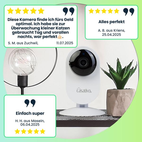 Hochauflösende Full-HD-IP-Überwachungskamera mit, Nachtsicht. Bewegungserkennung & Zwei-Wege-Audio, Überwachung für Ihr Zuhause & Büro