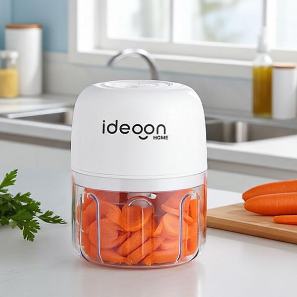 Compact electric multi-shredder 250ml 30W: ingenious mini shredder, cordless & powerful - perfect for onions, garlic & baby food