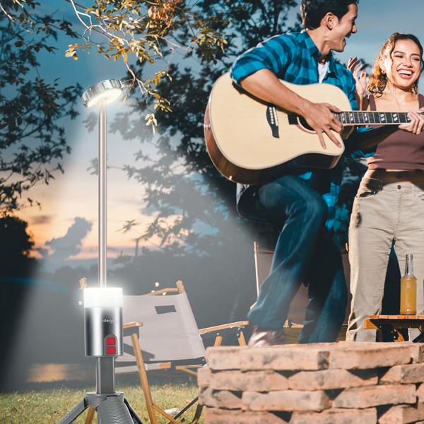 Professional outdoor LED light, 180° rotatable lamp head, bright spotlight with tripod stand & remote control