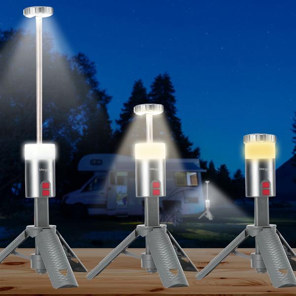 Professional outdoor LED light, 180° rotatable lamp head, bright spotlight with tripod stand & remote control