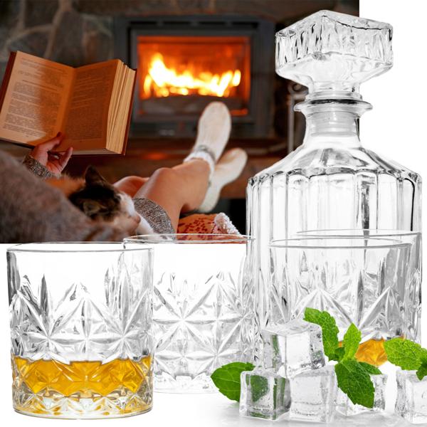 Whiskey Gläser im 4er-Set, je 230 ml, 7,5 x 7,5 x 8 cm