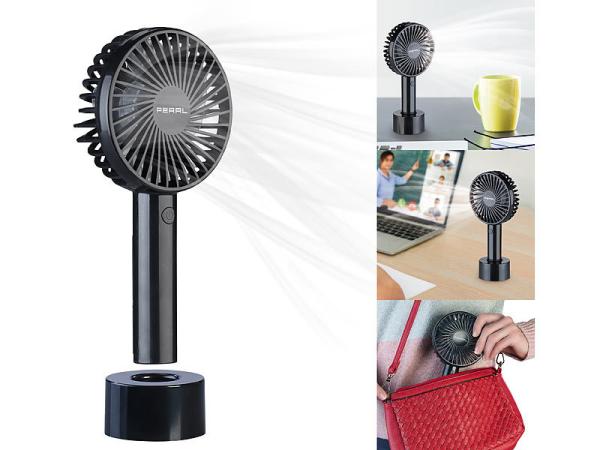 2in1 hand & table fan, battery & USB operation, 3-speed, Ø 95 mm