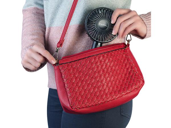 2in1 hand & table fan, battery & USB operation, 3-speed, Ø 95 mm