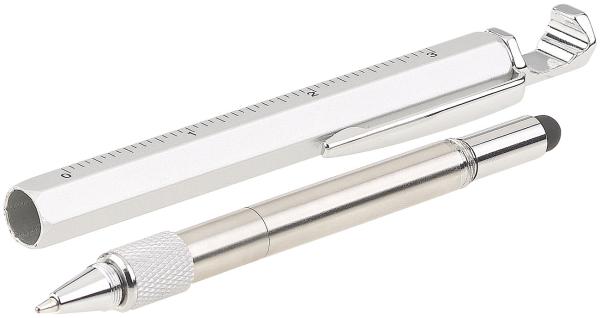 7 in 1 - Kugelschreiber mit Touchpen, Schraubendreher, Lineal & mehr
