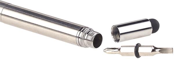 7 in 1 - Kugelschreiber mit Touchpen, Schraubendreher, Lineal & mehr