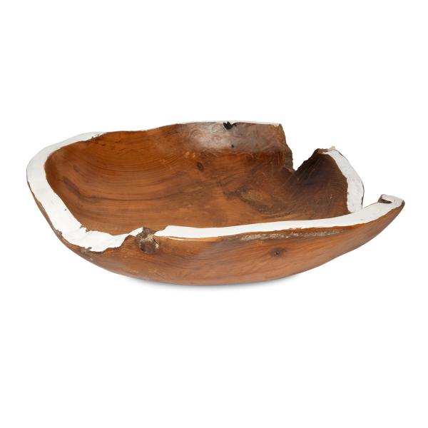 Extravagant round teak bowls set of 3, various sizes