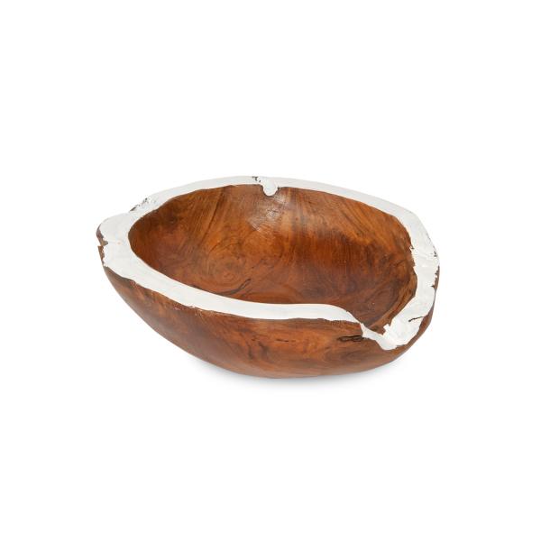 Extravagant round teak bowls set of 3, various sizes