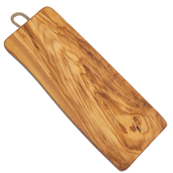 Rectangular 100% olive wood board with cord, set of 3
