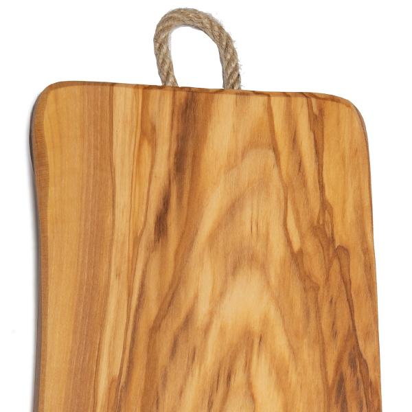 Rectangular 100% olive wood board with cord, set of 3