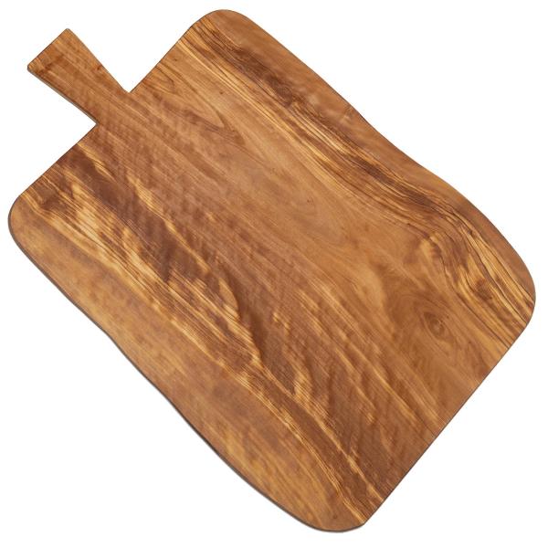 Rustic wooden board with handle, 60 cm, olive wood