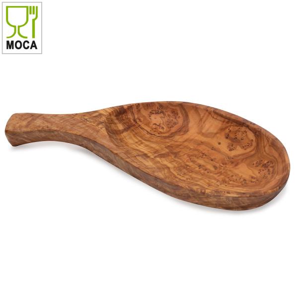 Bowl leaf shape, tapas bowl, 26 cm, olive wood