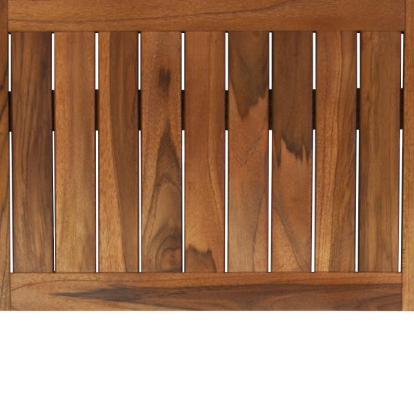 Folding teak balcony table, attaches to railings, 60 x 40 x 1.5 cm