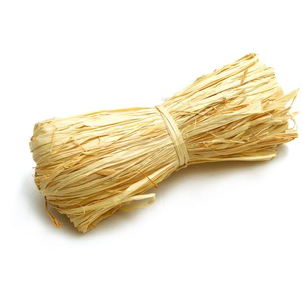 Bastel-Bast Natur 50g Bastband - Ideal für Bastelarbeiten, Weben, Flechten & Deko - Robust für Gartenpflanzen - Flexibel zur Geschenkverpackung