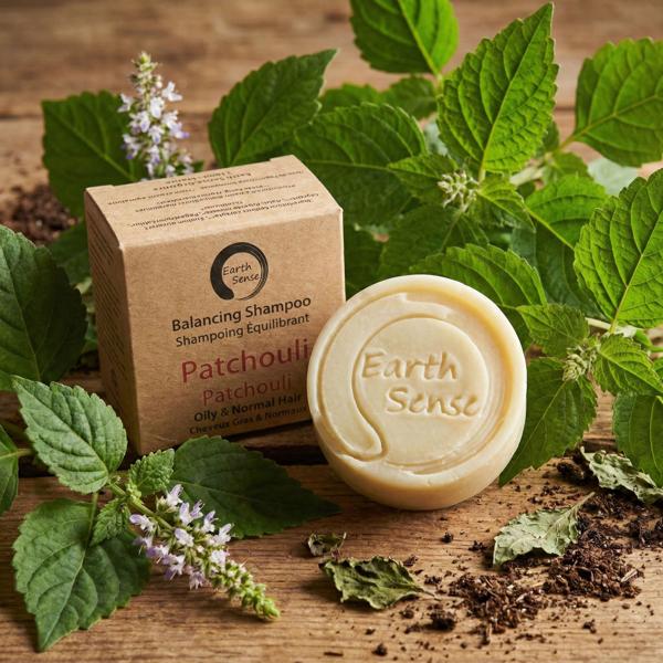 Shampooing solide bio sans huile de palme, min. 77% d’huiles pressées à froid, à l’huile d’argan & au patchouli