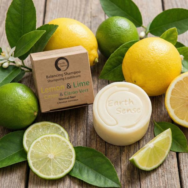 Palm oil free solid organic shampoo, min. 77% cold pressed oils, with Argan oil, Lemon & Lime