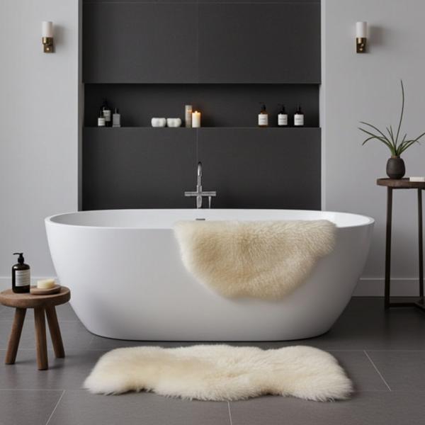 Peau de mouton véritable: 90 x 60 cm, ivoire – douce et confortable, élégance naturelle et raffinée