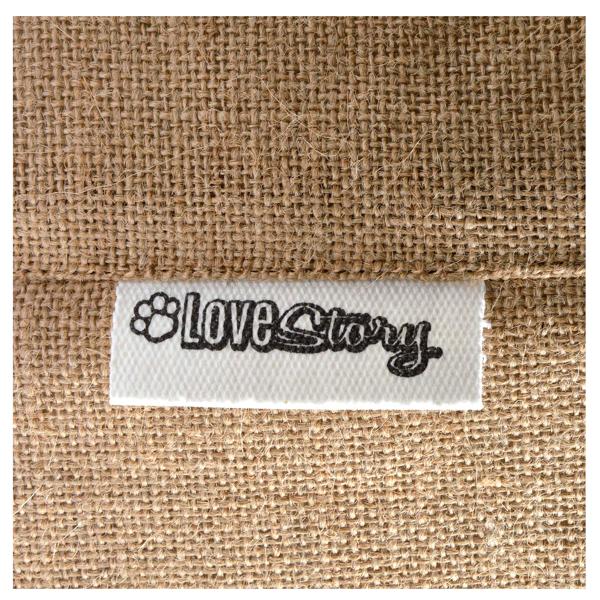 Cestino rotondo per animali domestici, iuta e poliestere, nero, marrone, 38 x 16 cm