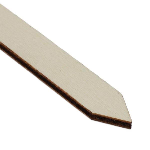 24er-Set Pflanzenschilder aus Holz mit Tafel & Kreide - Wiederverwendbar für Kräutergarten & Basteln - 14x9x0.5cm - Braun/Schwarz MDF
