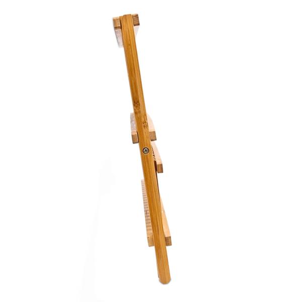 Abtropfgestell aus Bambus - Klappbarer Geschirrabtropfer mit Ablage für Gläser & Tassen - Stabil, langlebig, platzsparend 24,5x42x33cm
