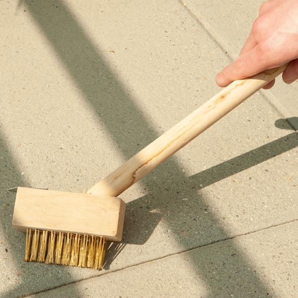 Set Di 5 Spazzole Per Fughe In Acciaio Con Manico In Legno - Scopa Per Erbacce E Pulizia Giardino