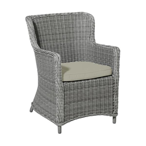 cuscino per sedia da esterno 2 pezzi (48x48cm, beige): Protezione UV, idrorepellente, comodo cuscino per sedie da giardino, Made in Europe by Madison