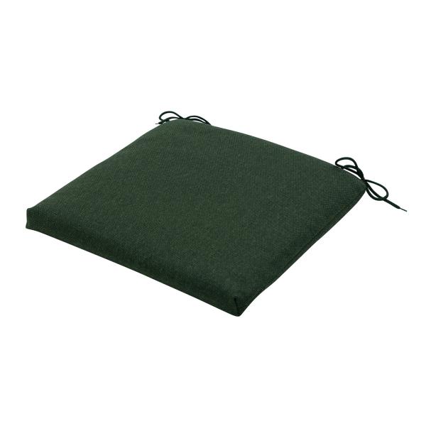 set di 2 cuscini per sedie da esterno, idrorepellenti, verdi, 40x40cm - con nastro, comodi cuscini per giardino e terrazza