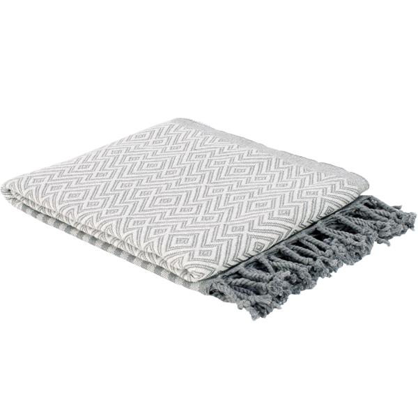 lot de 2 draps de hammam en pur coton, fait main, gris, 190 x 90 cm