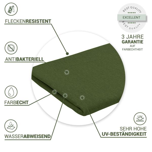 Moderne Tischdecke für den Innen- und Aussenbereich, grün, 180 x 140 cm: Wetterfest, pflegeleicht & stilvoll, für Garten, Terrasse & Esszimmer