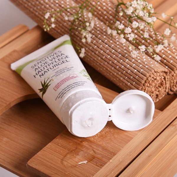 Gel Sensitive à l’Aloe Vera 100 ml – 98,3 % de pur jus naturel de Barbadensis Miller – soin hydratant naturel non gras pour le visage et le corps