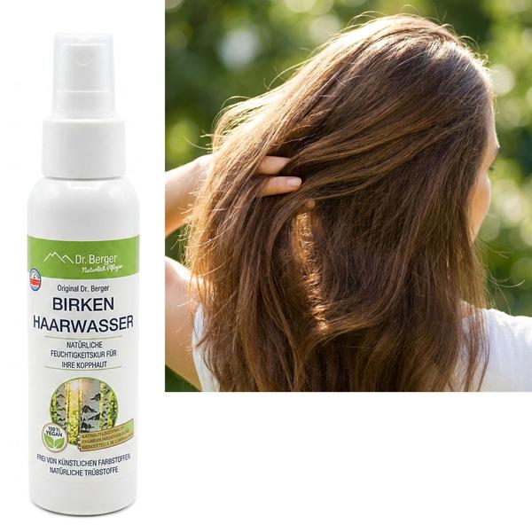 Birkenwasser Pumpspray 100 ml: Natürliche Haarpflege für feines Haar & juckende Kopfhaut - Belebendes Haarwasser für mehr Volumen