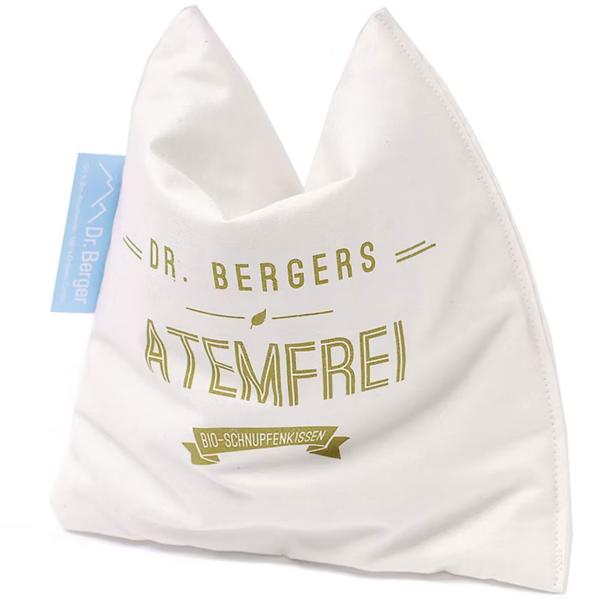 Organic Sniffle Cushion Atemfrei 19x19cm – Relaxing herbal cushion with sage & mint for better well‑being & recovery – cushion cover made of organic cotton