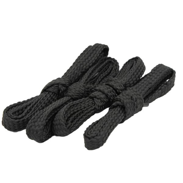 2 pairs of sturdy shoe laces, flat, black, 60 cm