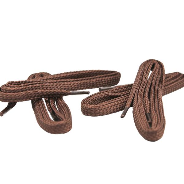 2 pairs of durable shoelaces, flat, brown, 75 cm